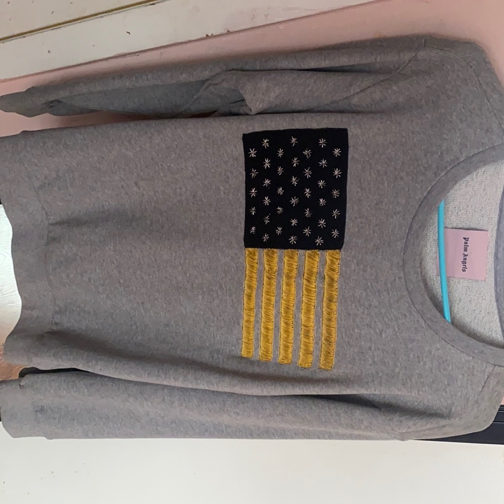 High quality Palm Angles flag embroidered crewneck